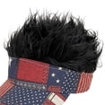 thumbnail image 3 of Jiibva Patriotic Wig Hat Retro Flag Wig Cap Spiked Hair Sun Hat for Funny Patriotic Costume Parties Outdoor Event Hair Accessory, 3 of 7