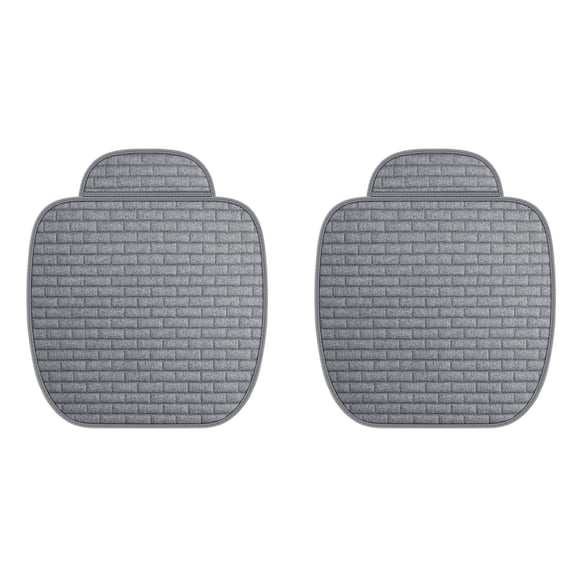 2PCS Universal Car Seat Covers, Fiber Linen Fabric Breathable Anti- Car Seat Protector Pad,Durable Car Seat Cushion Mat for Most Cars,Trucks,Vans & Office Chairs(19.6*23.6Inch)