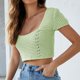 thumbnail image 1 of Fiudx Camisas para Mujer Blusa Cómoda de Punto Elástico Informal Sólida con Cuello Redondo y Manga Corta para Mujer a La Moda, 1 of 4