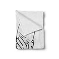 thumbnail image 2 of Humor Soft Flannel Fleece Throw Blanket, Captain Picard Face Palm Troll Guy Meme Caption Super Fun Online Illustration, Cozy Plush for Indoor and Outdoor Use, 50" x 60", Black and White, by Ambesonne, 2 of 6