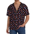 thumbnail image 1 of Fotbe Animal Paw 1 Camisa Estampada de Manga Corta para Hombre, Casual de Verano, Estilo Playero, Sin Arrugas-Small, 1 of 5