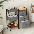 thumbnail image 2 of 3 Tier Diaper Organizer & Storage Cart for Nursery, Bedroom, Changing Table with Dividers & Drawers, 2 of 7