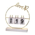 thumbnail image 2 of LOVIVER Calendriers de Bureau de Jour Valentine Flip Calendrier Perpétuel pour Table de Bureau Base Blanche, 2 of 8
