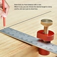 thumbnail image 3 of Bloque De Límite De Orificios Para Perros De 20 Mm, Regla De Aleación De Aluminio Resistente Para Carpintería Con Ajuste De Tornillo De Acero, Medidor De Escalera Multifunción, 3 of 7