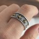 thumbnail image 2 of 925 anillos de plata esterlina para mujer pareja minimalista hecho a mano Simple Retro estrella anillo joyería fina regalo prevenir alergias, 2 of 2