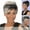 1B, variant on Aqua - Short Length Wavy Synthetic Wig | Motown Tress | African American Wigs