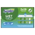 Swiffer Wet Mopping Cloths, Fresh Scent, 19 Count, Pack of 2