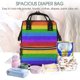 thumbnail image 5 of Disketp Colorful Glitter Rainbow Mochila de Pañales de Gran Capacidad con Múltiples Bolsillos, Mochila de Viaje Multifuncional para Bebé, Unisex, Moderna y Resistente, 5 of 6