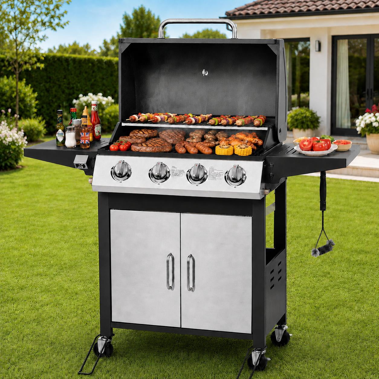 Coleman NXT Voyager 1-Burner Blue Propane Table Top Grill with 10