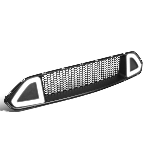 DNA Motoring For 18-20 Ford Mustang LED Daytime Running Light Honeycomb Front Upper Bumper Grille