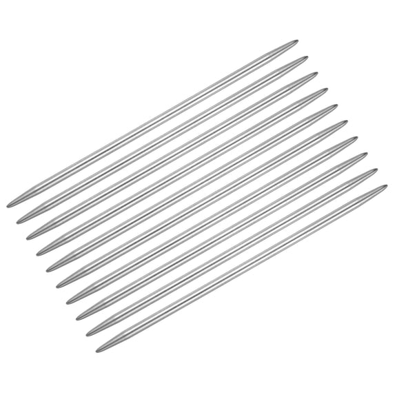 Uxcell 10Pcs Knitting Needle 4.5mm Diameter 5.9 Inches Length Stainless Steel