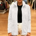 thumbnail image 5 of Wowcloth Woman's Coral Fleece Jacket, Long Sleeve with Front Zipper, Thermal Insulated for Casual Outdoor and Daily Wear, 5 of 9