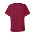 thumbnail image 7 of 4X-5X Plus Size Eyelet Tops for Women Hollow-Out Short Sleeve T Shirts Womens Casual Solid Color Pullover Button V Neck Summer Beach Tees Top, 7 of 7