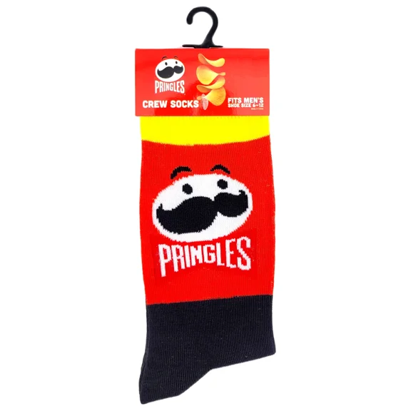 Pringles Chips Adult Men's Novelty Crew Socks Size 6-12