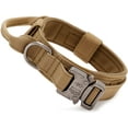 thumbnail image 1 of Collar táctico para perro con asa de control, ajustable, de nailon militar, con hebilla de metal, acolchado para perros medianos y grandes, para entrenamiento., 1 of 7