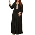 thumbnail image 1 of Kyusrd Robe Tunique d'Automne pour Femmes Robe Maxi Robe d'Automne et d'Hiver pour Femmes Mode Musulmane en Dentelle Robe de Style Ethnique, 1 of 6