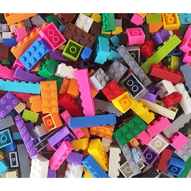120Pcs Building Blocks Bulk Lot Pack Sorted By Color Bricks Block Plate Toys Small Particles Bulk Compatible Legoeds DIY Kit,Standard Color,125g-bag