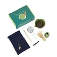 thumbnail image 2 of LIZHOUMIL Matcha Whisk Set 7-Piece, Ceramic Bowl, Bamboo Tools, Green Glaze Design, 2 of 7