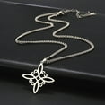 thumbnail image 2 of EUEAVAN Witch Knot Silver Necklace Witchcraft Stainless Steel Necklaces Amulet Jewelry Gift for Women, 2 of 6