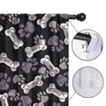 thumbnail image 4 of Blackout Kids Curtains,Paw Prints and Bones Childrens Insulated Curtains Set Of 2,Bedroom Essentials,Toddler Room Decor 52x63in(132x160cm), 4 of 4