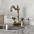 thumbnail image 4 of Kingston Brass  Wilshire 4-Inch Centerset Bar Faucet Antique Brass Antique, 4 of 5