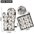 thumbnail image 6 of French Bulldog Footprint Kitchen Oven Mitt and Pot Holder Sets 2 Pcs for Baking, Cooking and Grilling, Heat Resistant Up To 392 °F, 6 of 7