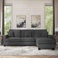 thumbnail image 4 of Bush Furniture's Stockton 102W Sectional Couch w/ Reversible Chaise Lounge Charcoal Gray, 4 of 9