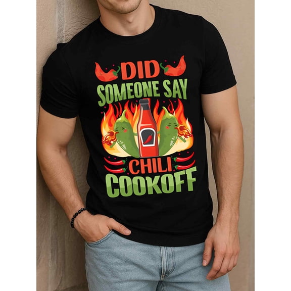 Greenink Chili Cookoff Pepper T-Shirt Men's t shirts black elegantly gifts Everyday and weekend wear Classic Unisex Shirt Crewneck tshirts