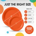 thumbnail image 4 of Exquisite Orange Disposable Heavy Duty Paper Plates, 7 and 9 Inch, 200 Count, 350 GSM, 4 of 6