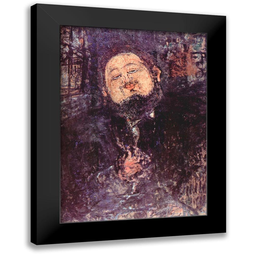 Modigliani Amedeo 14x18 Black Modern Framed Museum Art Print Titled - Portrait of Diego Rivera
