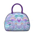 thumbnail image 2 of Insulated Lunch Bag Women, Reusable Purple Blue Green Shells Scales Tote Lunch Box, Leakproof Cooler Lunch Bags for Work Office Travel Picnic, 2 of 4