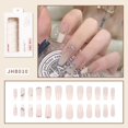 Frinch Hand Milky white French hand-worn nail, icy and pure, gentle and white nail ...
