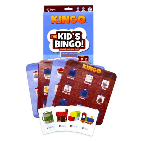 Regal Games Kingo Sight Words Edition - Bingo Game for Kindergarten and Preschool Kids - Fun Educational Learning Game for Classroom & Home - Vocabulary Builder Kids Bingo