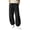 Black, variant on Womens High Waisted Harem Pants Elastic Cuffs with Pockets Loose Balloon Lounge Trousers for Summer Casual