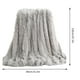 thumbnail image 4 of Super Comfort Oversized Warm Thick Bubble Double Sided Plush Rabbit Faux Fur Throw Blanket, Fluffy Blanket,Soft Cozy Blanket for Couch Chair Bed Sofa Living Room,47'' x 30''Watermelon Red, 4 of 8
