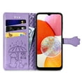 thumbnail image 4 of Lovely Animal Pattern Wallet Flip Case for Samsung Galaxy S25 Plus, PU Leather Magnetic Closure Card Holder Lanyard Kickstand Phone Cover for Samsung Galaxy S25 Plus, Purple, 4 of 10