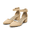 NUDE-NUBUCK, variant on BURUDANI Women's Strappy Chunky Heel Dress Pump Shoes