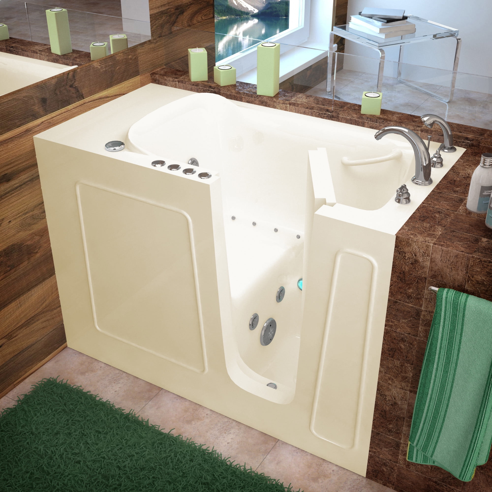 Avano Av2653rd WalkIn Tubs 523/4" Gel Coated Air / Whirlpool Bathtub