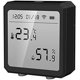 thumbnail image 1 of Termómetro higrómetro inteligente con WiFi + sensor de temperatura y humedad Bluetooth con luz de fondo para interiores y exteriores, control mediante aplicación Tuya (negro), 1 of 5
