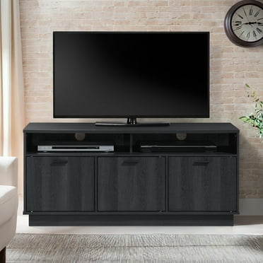 47.24 in. Charcoal Oak Wood TV Stand with 3 Storage Cabinets Fits TV's up to 55 in.