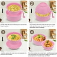 thumbnail image 4 of Ramen Cooker,40oz Ramen Bowl Set,Microwave Ramen Bowl, Microwave Bowl with Lid, Portable Noodle Bowls,for Home Office Dorm Room College Gift (Pink), 4 of 7
