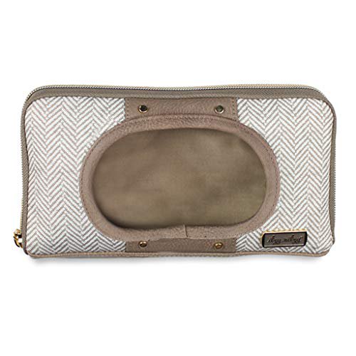 Itzy Ritzy Travel Wipes Case Portable On The Go Baby Wipes Holder Including Removable Clips For Car Visor Or Seat Back Designed To Hold Packs Of Up To 64 Wipes Vanilla Latte