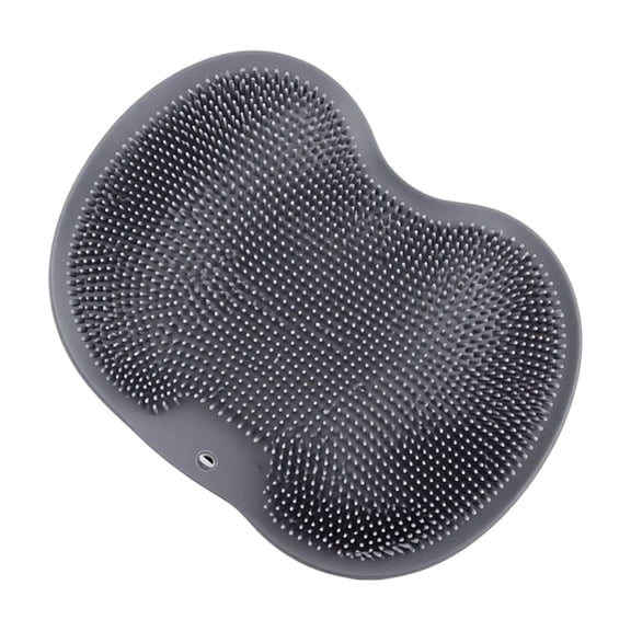 Foot & Back Scrubber, Wall Mounted Massage Pad, Silicone Bath Massage Cushion Brush with Suction Cups for Body Scrubber Improve Foot Circulation & Soothes Tired Feet Gray
