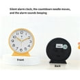 thumbnail image 5 of Stylish Quiet Alarm Clock with Arabic Numerals Operated Not Ticking Analog Desk Clock for Children Bedroom Gift, 5 of 8