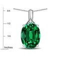 thumbnail image 3 of Star K� Expressions Large 12x10mm Oval Simulated Emerald Pendant Necklace, 3 of 9