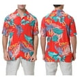 thumbnail image 6 of Biezeib Men Hawaiian Button down Shirt Casual Tropical Print Summer Short Sleeve Tops for Beach Vacation Streetwear, 6 of 6