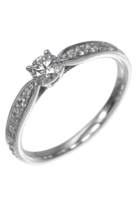 Pre-Owned Tiffany & Co. Harmony Solitaire Ring, Size 7.5, 0.20ct Diamond, I/IF/3EX, Pt950...