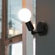 thumbnail image 3 of 2pcs Noir (sans Ampoule) Apliques Murale En Mtal E27 Lampe Direction Rglable Luminaire Intrieur Design Industriel Simple Pour Chambre Corridor Por, 3 of 5