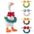 thumbnail image 2 of RUINIXCW 7 Inch Desk Goose Outfits 4Sets Desk Duck Outfit Mini Porch Goose Outfit  for Desk Goose Figurine Spring Summer Desk Goose Clothes and Hat Set (No Goose), 2 of 9