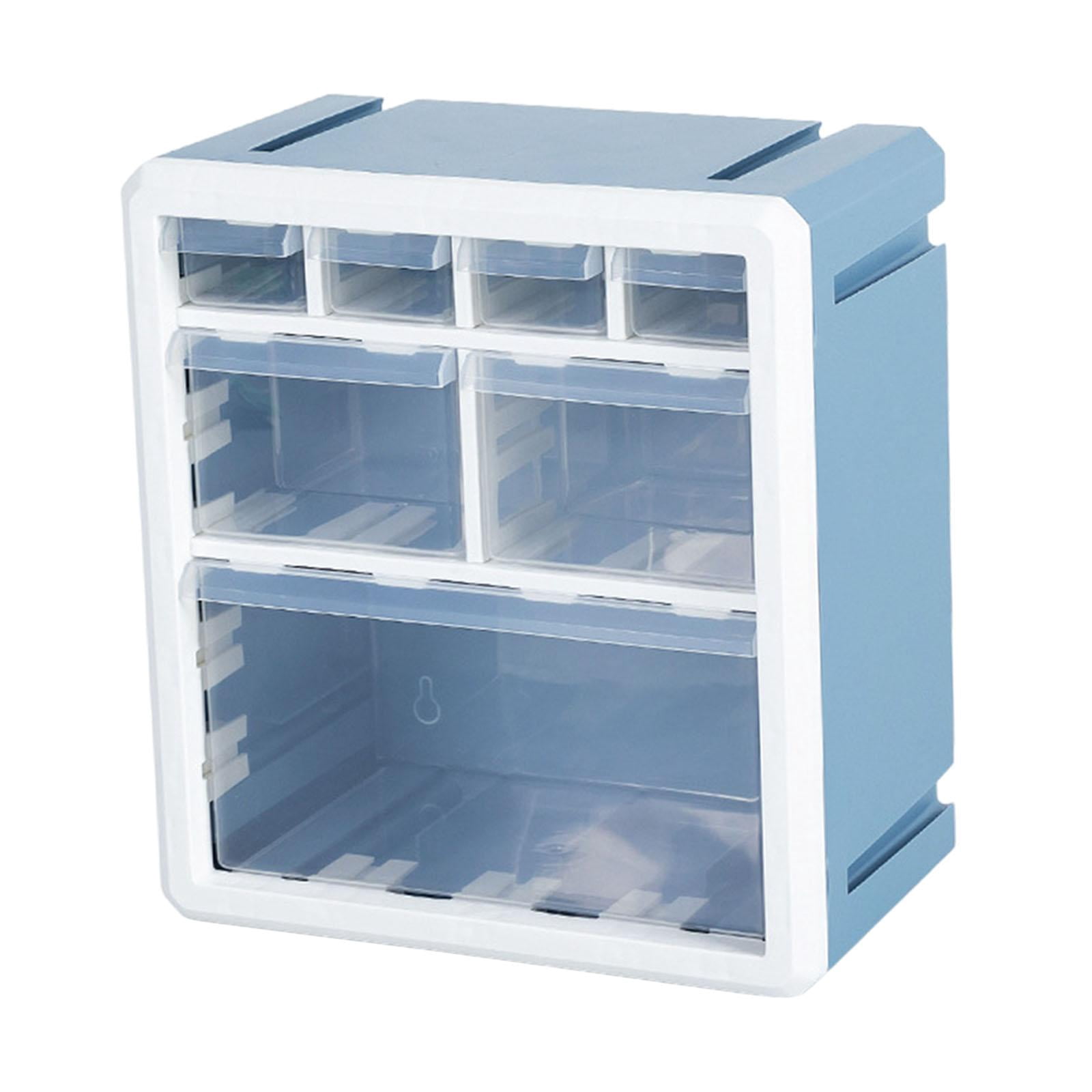 Tachiuwa Mini Drawer Organizer Storage Box with Clear Drawers Beads Organizer Box Organizer Drawer Box for Art Supply Home Room Office 7 Lattices
